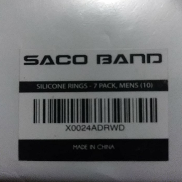 Saco Band Silicone Wedding bands - men size 10 - Picture 2 of 2